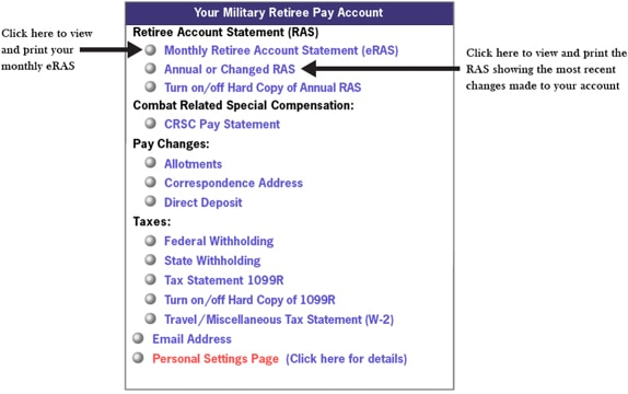 MyPay Retiree Account Statement