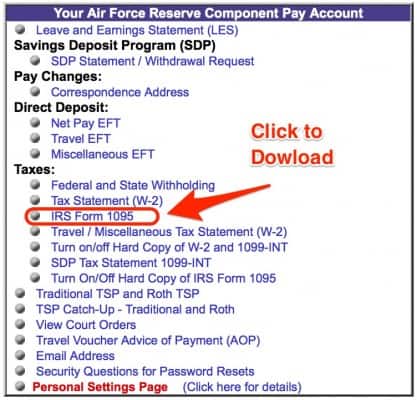 myPay - IRS Form 1095 